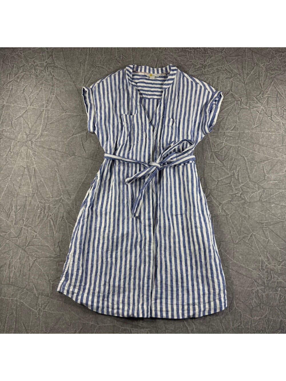 Boden Striped Womens 2P Blue Dress